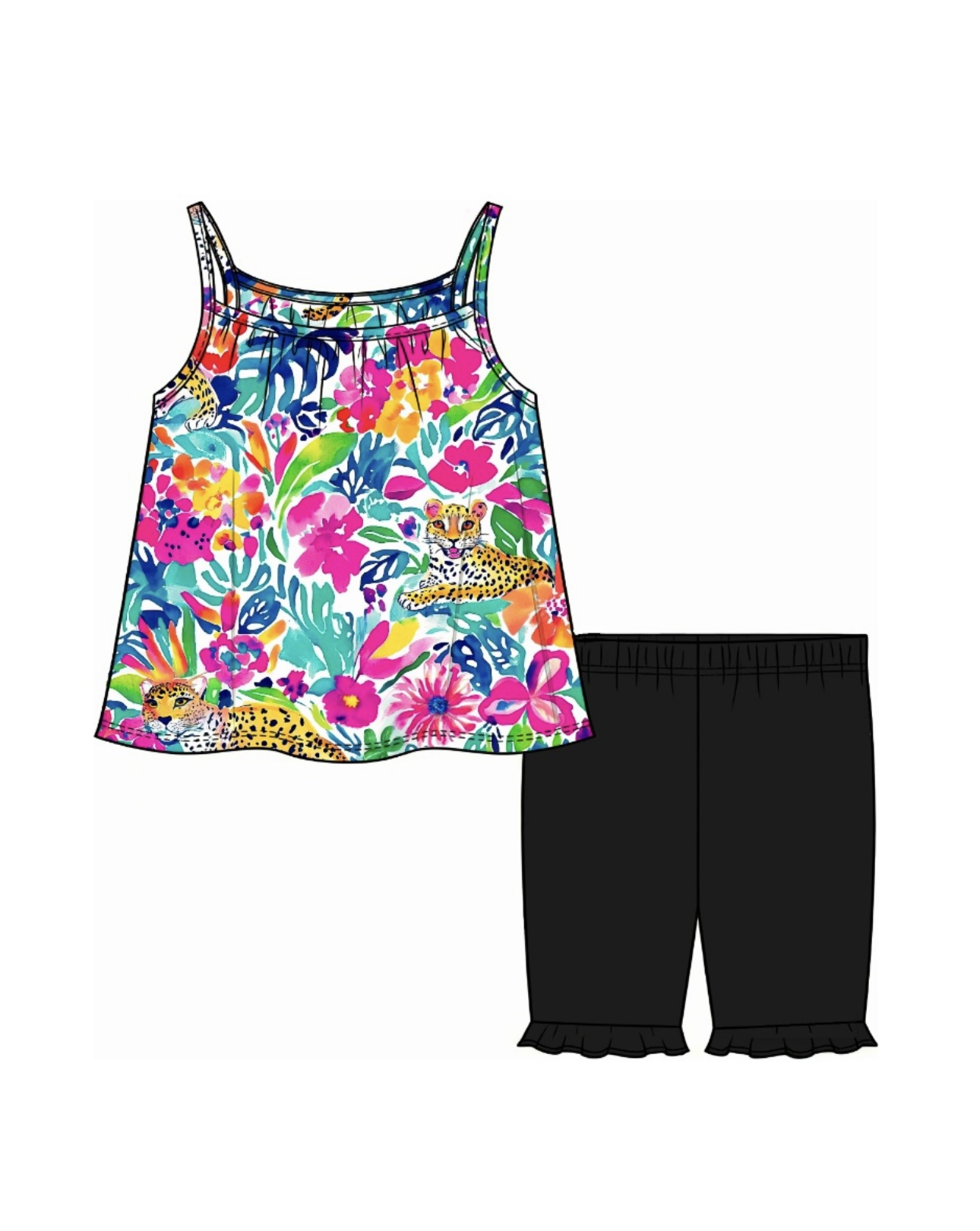 Petal Pounce Kids Tank and Ruffle Shorts - Image 2