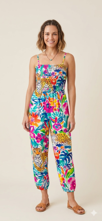 Pedal Pounce Womens Romper