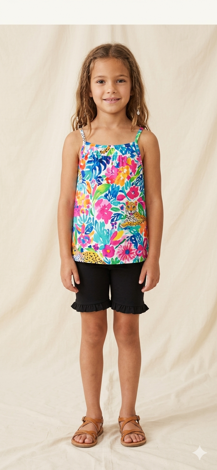 Petal Pounce Kids Tank and Ruffle Shorts