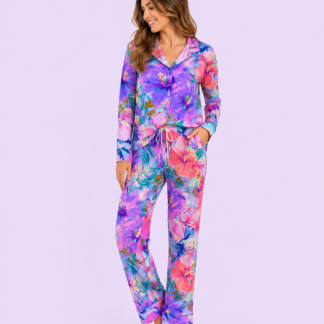 Hibiscus Dreams Women’s Bamboo Pajama Set
