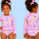 Princess Petals RashGuard Long Sleeve Two Piece